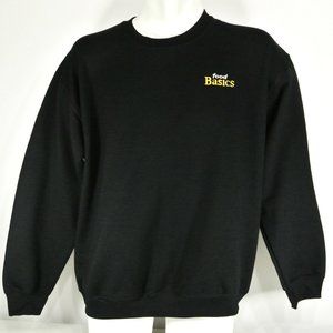 FOOD BASICS Grocery Store Employee Uniform Black Sweatshirt Shirt Size XL NWT